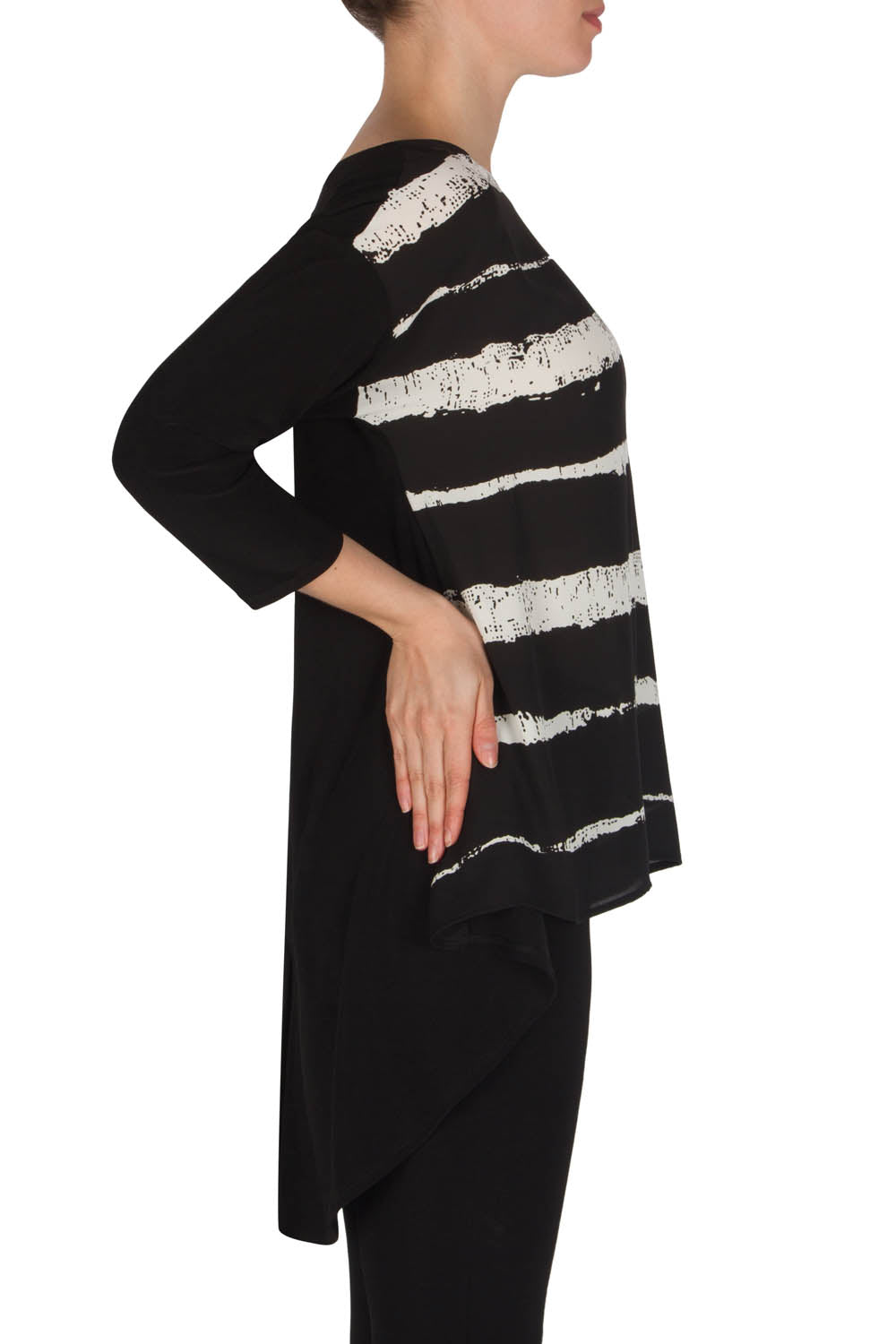 Joseph Ribkoff Black-Ecru Tunic Style 182789