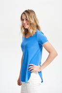 Joseph Ribkoff Aegean Sea Rounded Hem T-Shirt Style 183220