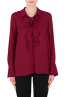 Joseph Ribkoff Cranberry Blouse Style 183266