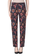 Joseph Ribkoff Black-Multi Pant Style 183958