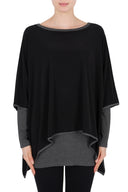 Joseph Ribkoff Black-Grey Tunic Style 184448