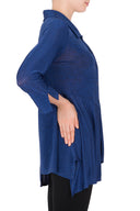 Joseph Ribkoff Blue Melange Blouse Style 184464