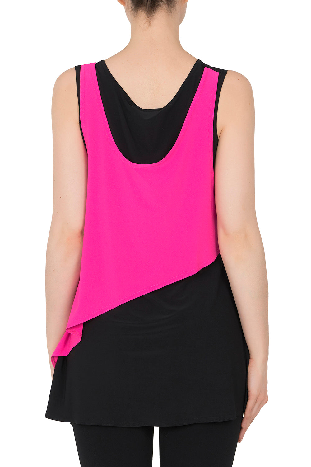 Joseph Ribkoff Black-Neon Pink Tunic Style 191081