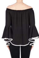 Joseph Ribkoff Black-Off-White Top Style 191256