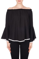 Joseph Ribkoff Black-Off-White Top Style 191256