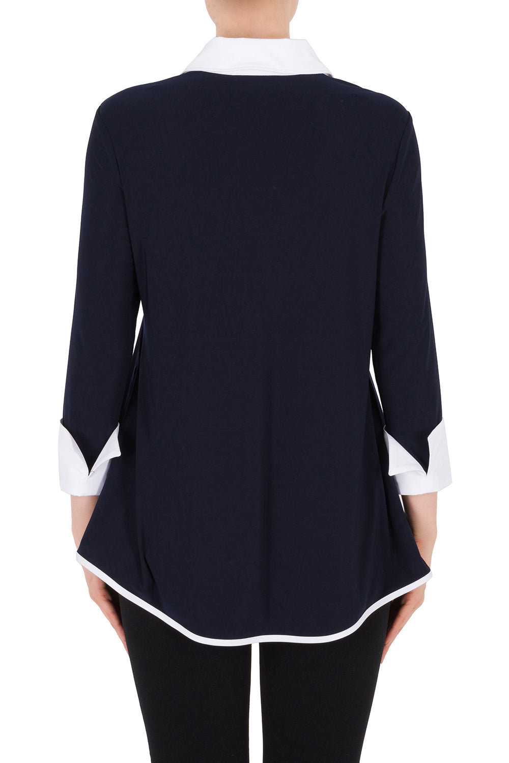 Joseph Ribkoff Midnight Blue-White Top Style 191431