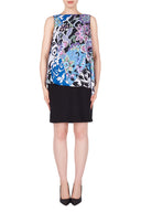 Joseph Ribkoff Blue-Multi-Black Dress Style 191604