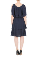 Joseph Ribkoff Midnight Blue-White Dress Style 191609