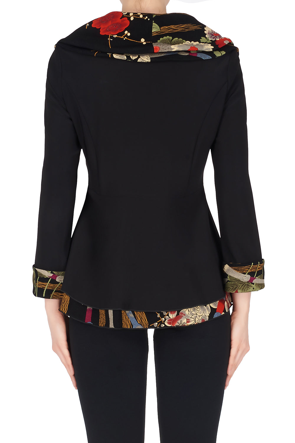 Joseph Ribkoff Black-Multi Jacket Style 191764