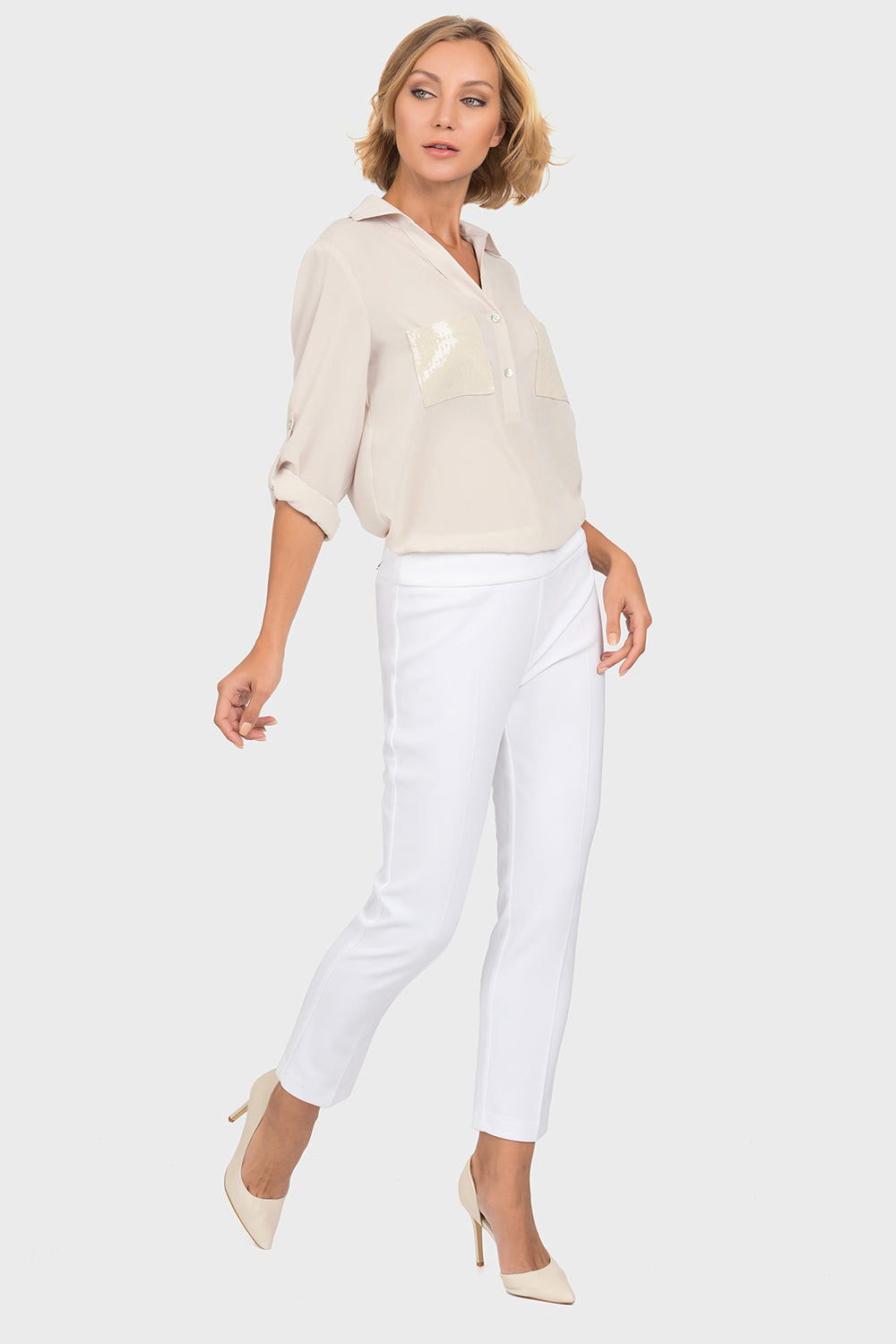 Joseph Ribkoff Champagne Blouse Style 192461