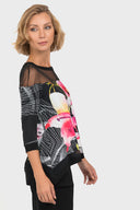 Joseph Ribkoff Black-Multi Tunic Style 192643