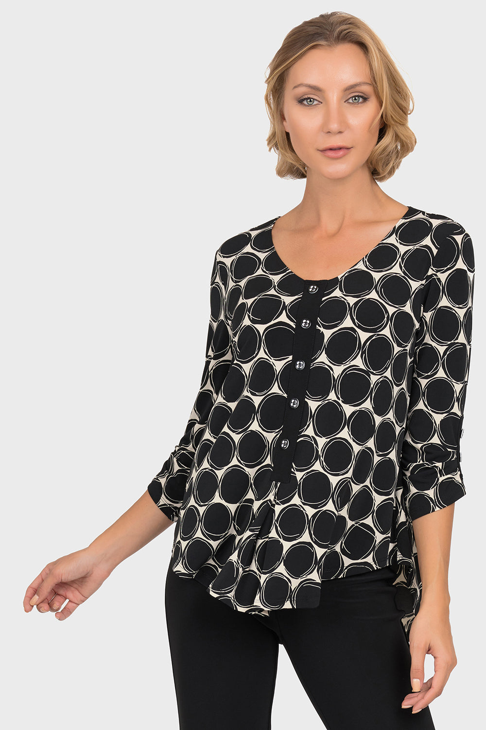 Joseph Ribkoff Beige-Black Top Style 192776