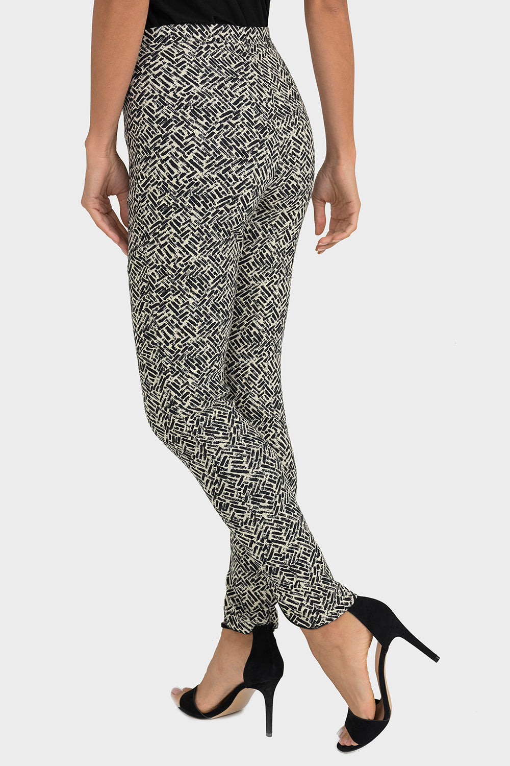 Joseph Ribkoff Black-Ecru Pant Style 193808