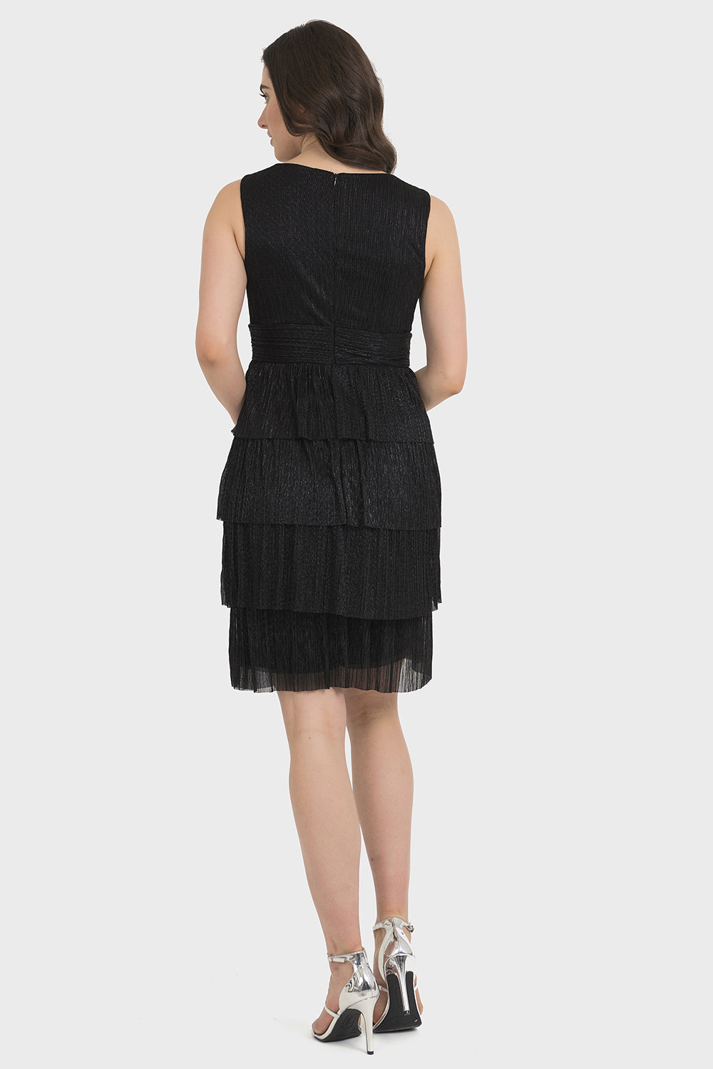Joseph Ribkoff Black-Silver Dress Style 194560