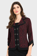 Joseph Ribkoff Black-Red Jacket Style 194665