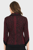 Joseph Ribkoff Black-Red Jacket Style 194665