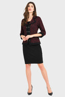 Joseph Ribkoff Black-Red Jacket Style 194665