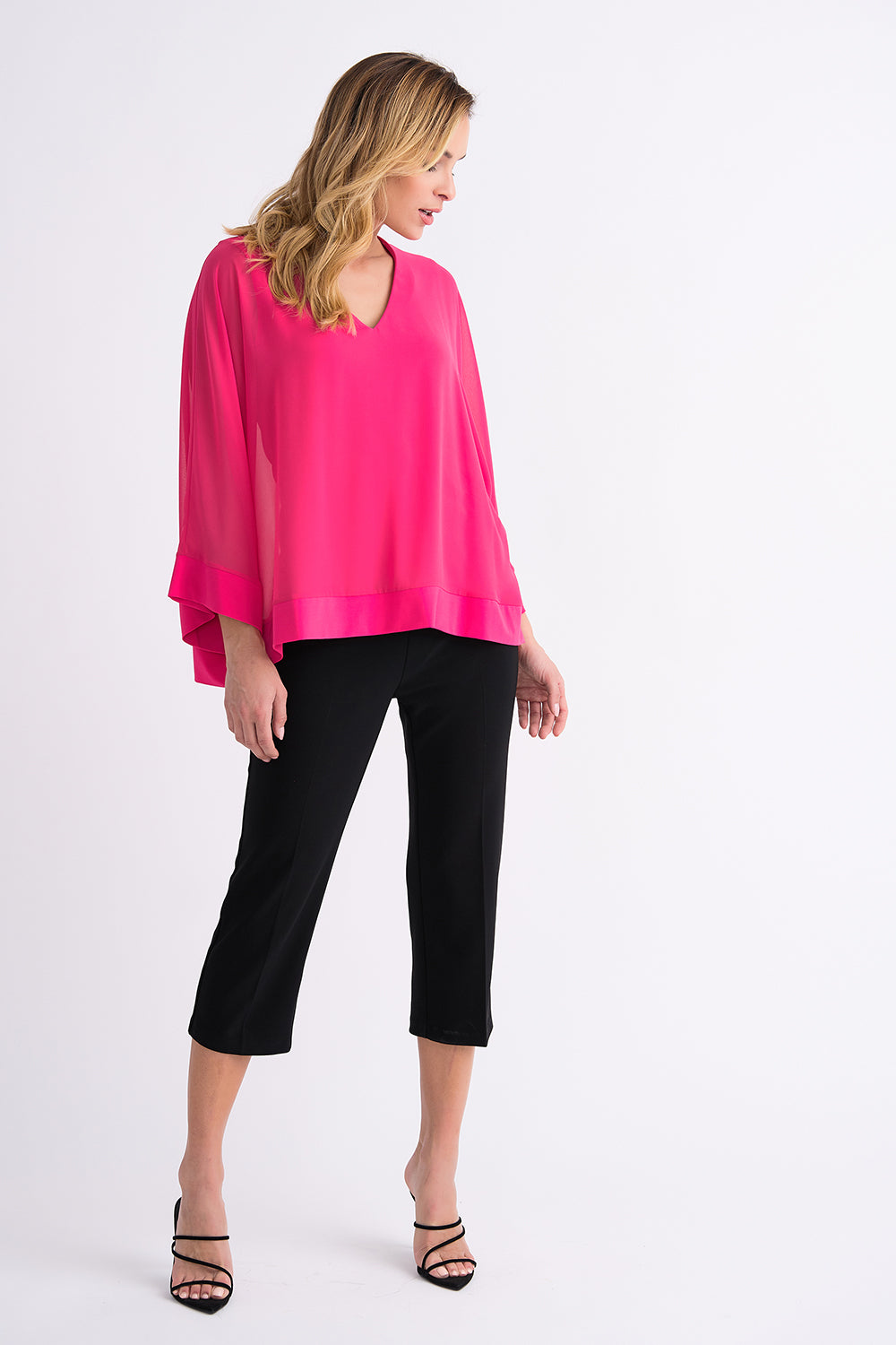 Joseph Ribkoff Hyper Pink Top Style 201086