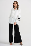 Joseph Ribkoff Vanilla-Black Blouse Style 201148