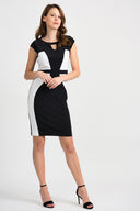 Joseph Ribkoff Black-Vanilla Dress Style 201156