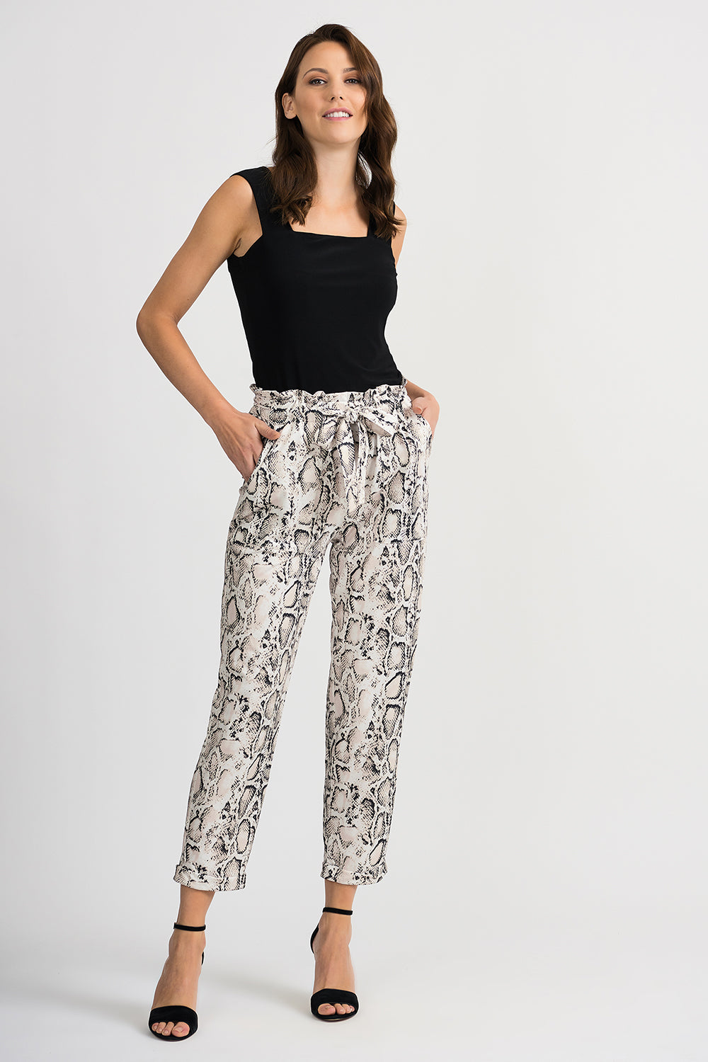 Joseph Ribkoff Beige-Black Pant Style 201445