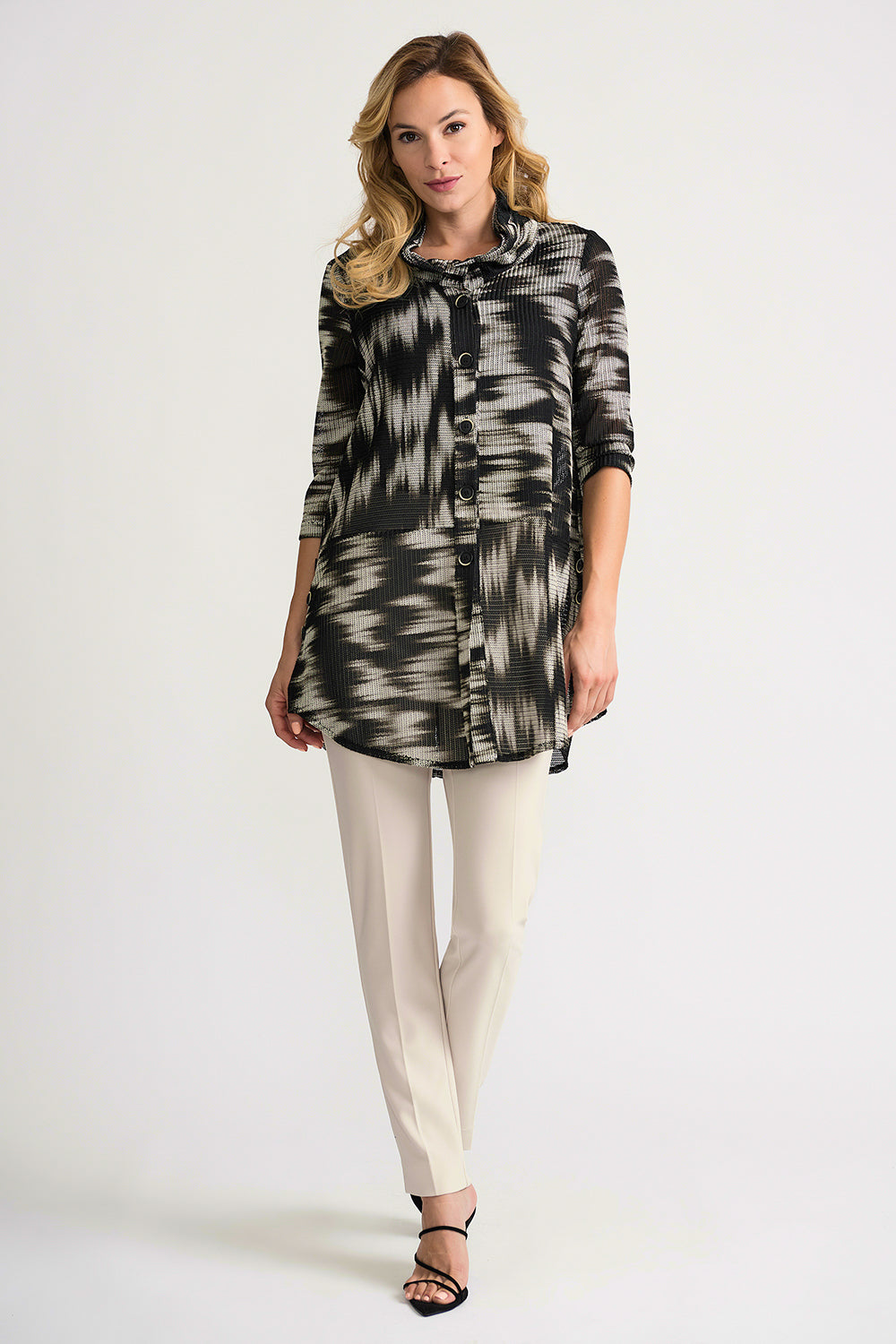 Joseph Ribkoff Black-Beige Jacket Style 202064