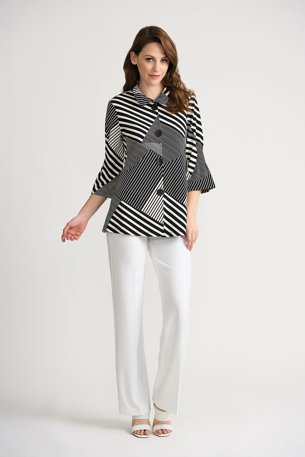 Joseph Ribkoff Black-Off White Jacket Style 202083