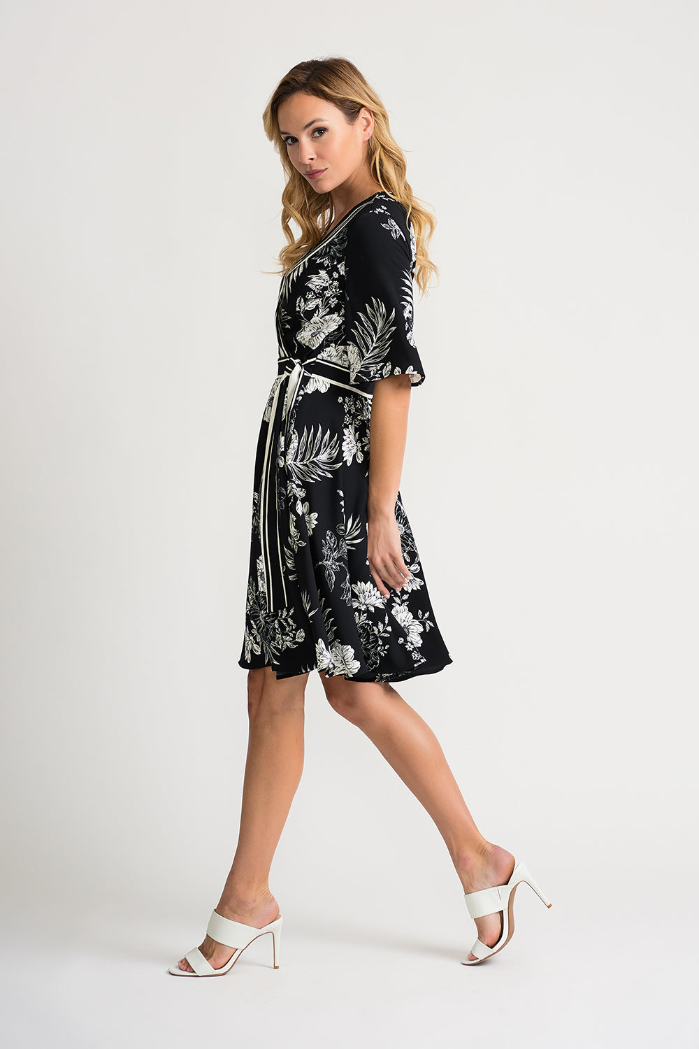 Joseph Ribkoff Black-Vanilla Dress Style 202119