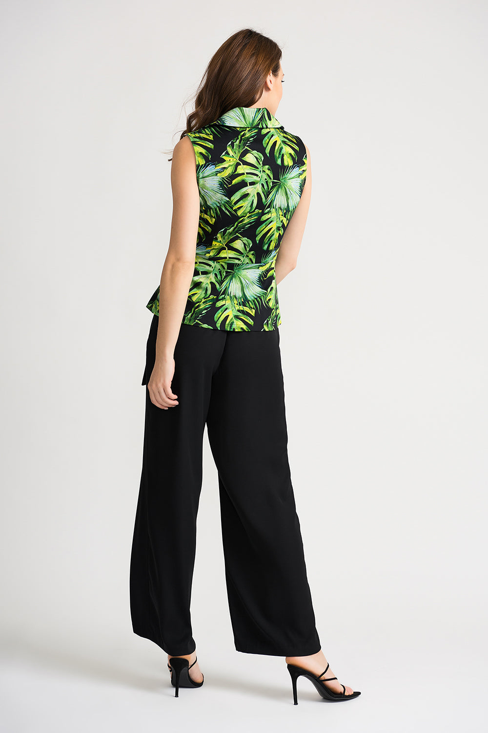 Joseph Ribkoff Black-Green-Multi Jumpsuit Style 202206