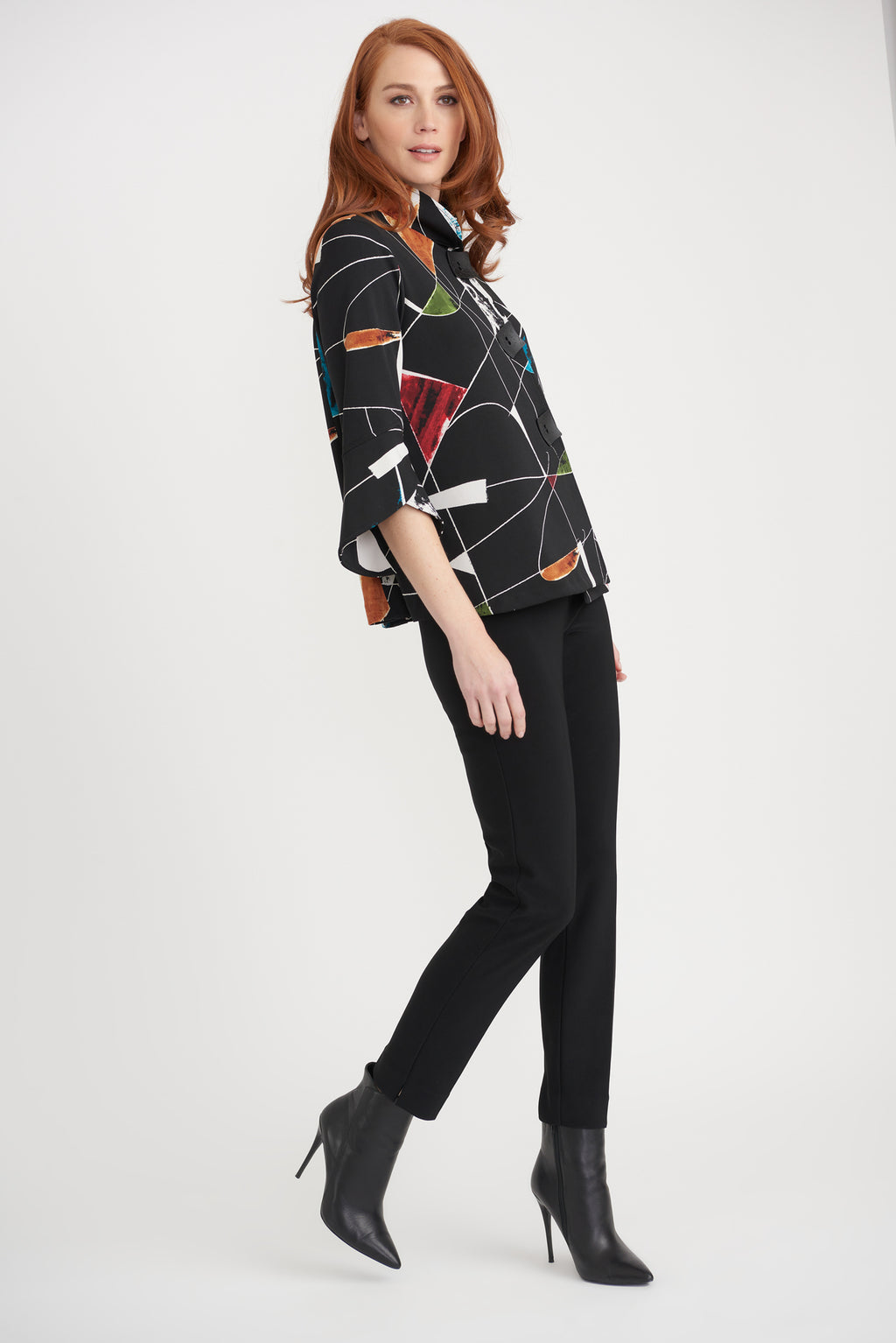 Joseph Ribkoff Black-Multi Jacket Style 203664