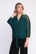 Joseph Ribkoff Pine Blouse Style 203685