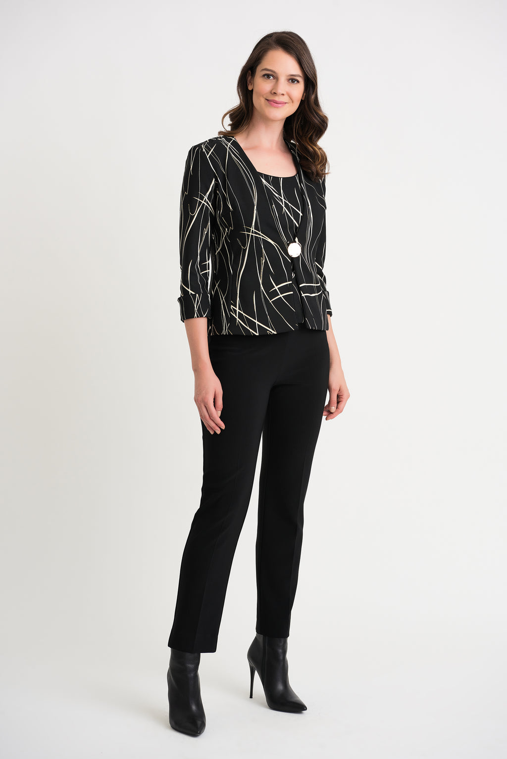 Joseph Ribkoff Black-Gold Two Peice Top Style 204340