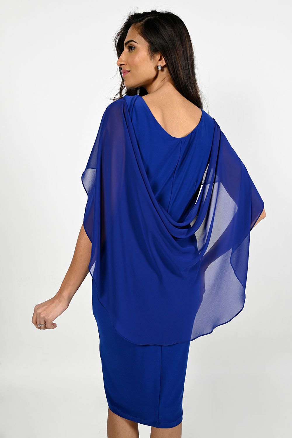 Frank Lyman Imperial Blue Woven Dress Style 209288 – Luxetire
