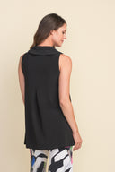 Joseph Ribkoff Black Drawstring Sleeveless Top Style 212175