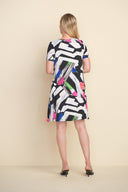 Joseph Ribkoff Black-White-Multi Dress Style 212224