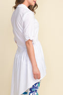 Joseph Ribkoff Button-Up Optic White Tunic Style 212285