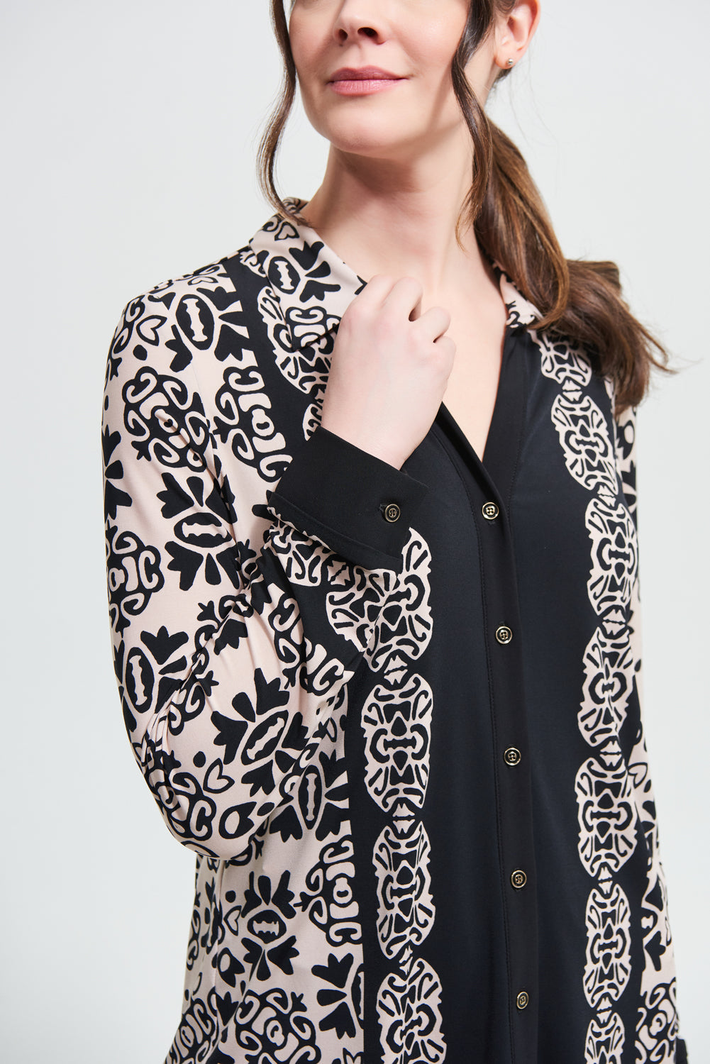 Joseph Ribkoff Black-Sand Blouse Style 213275