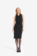 Joseph Ribkoff Black Cowl Neck Sleeveless Dress Style 214238 - Main Image