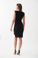 Joseph Ribkoff Black-Vanilla Color-blocked Dress Style 221052