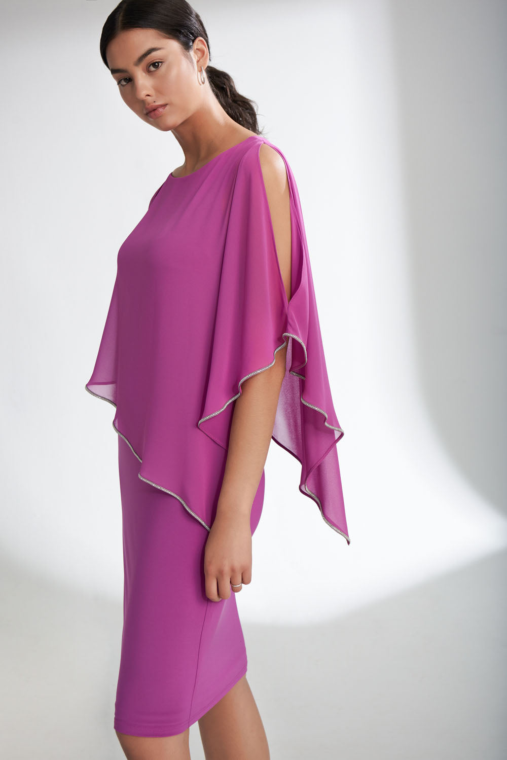 Joseph Ribkoff Sparkling Grape Layered Dress Style 221062