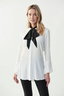 Joseph Ribkoff Black-Vanilla Blouse Style 221094