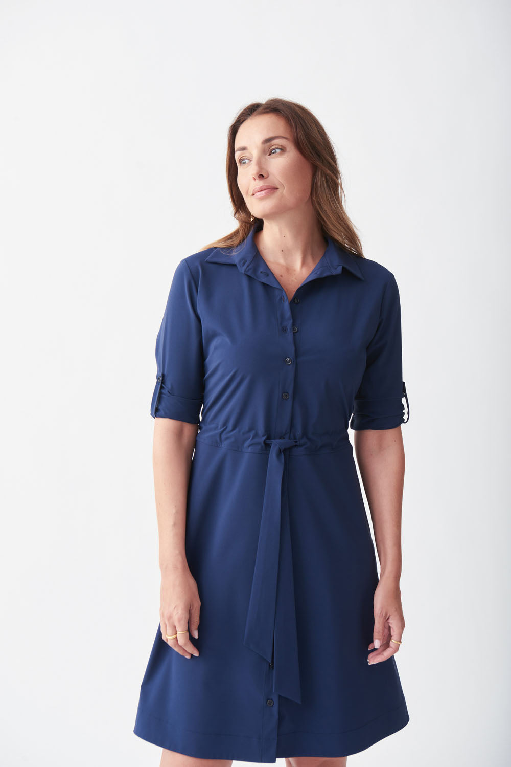 Joseph Ribkoff Navy Blue Fit & Flare Dress Style 221112