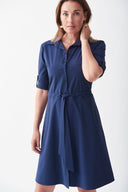 Joseph Ribkoff Navy Blue Fit & Flare Dress Style 221112