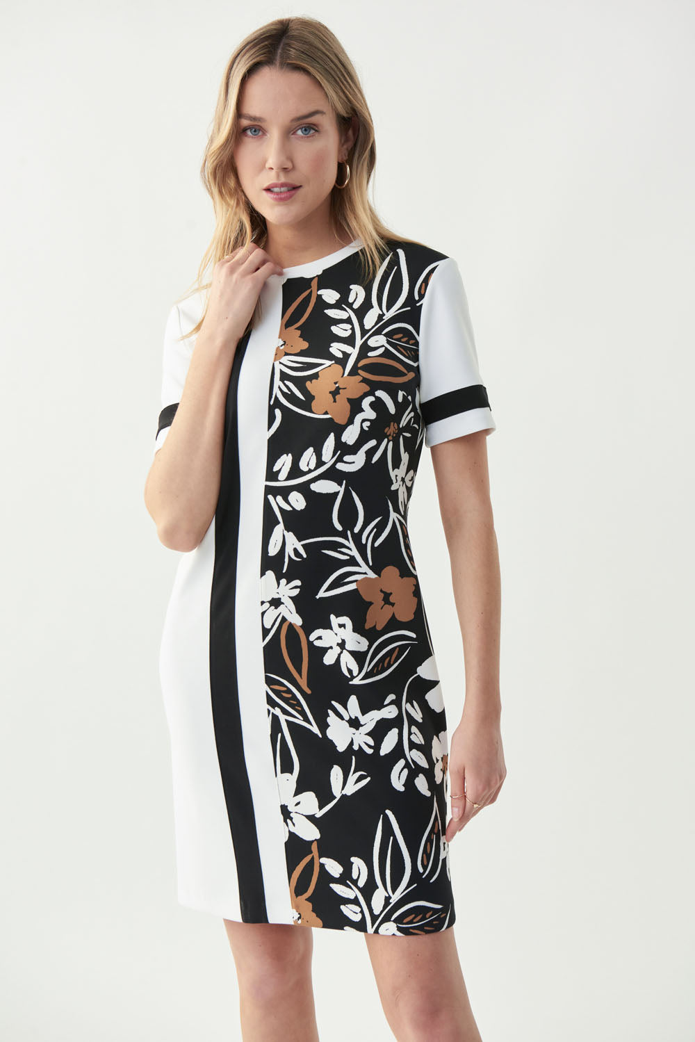 Joseph Ribkoff Black-Multi Printed Dress Style 221166