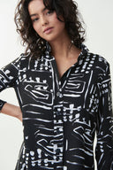 Joseph Ribkoff Black-Vanilla Blouse Style 221221