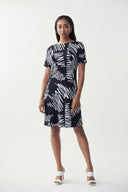 Joseph Ribkoff Midnight Blue/Vanilla Printed Style 221235 - Main Image