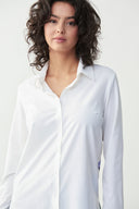 Joseph Ribkoff Vanilla-Multi High-Low Blouse Style 221237