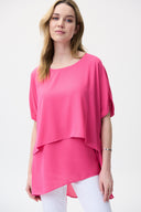 Joseph Ribkoff Raspberry Sorbet Tiered Top Style 221255