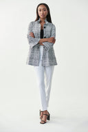 Joseph Ribkoff Black-White Graphic Print Blazer Style 221280