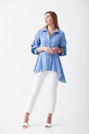 Joseph Ribkoff Blue/White Blouse Style 221304 - Main Image